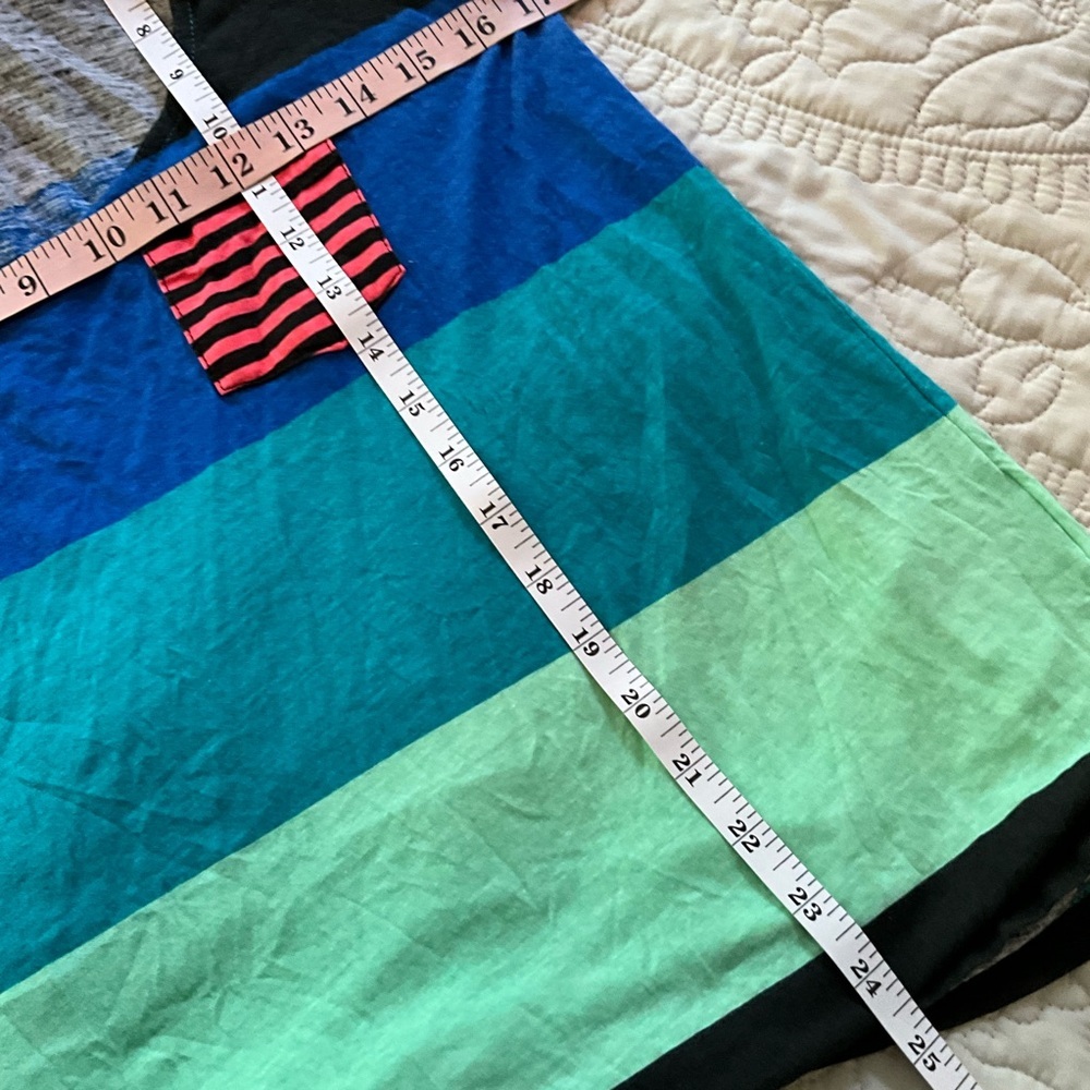 Hurley Colorblock Striped Racerback Tank Top Size Medium - Picture 4 of 5